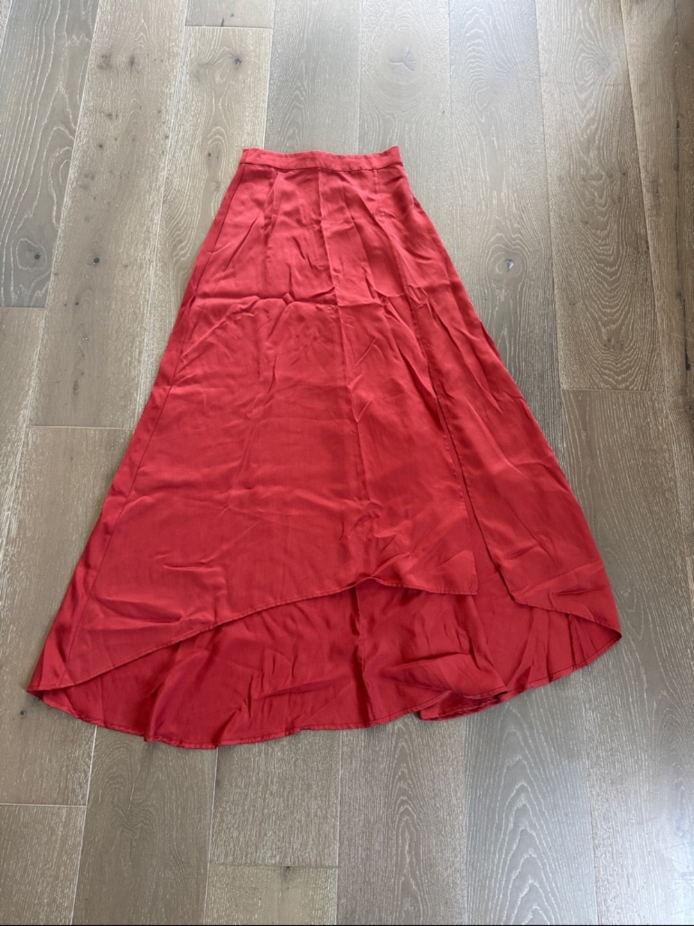 NWT - BCBG “Jillian” Red High-Low Maxi Skirt
